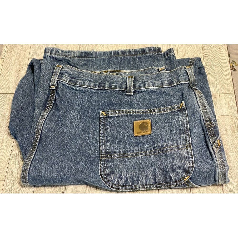 Carhartt Jeans Adult 44x32 Original Dungaree Fit Blue‎ Denim B13 DPS Mens